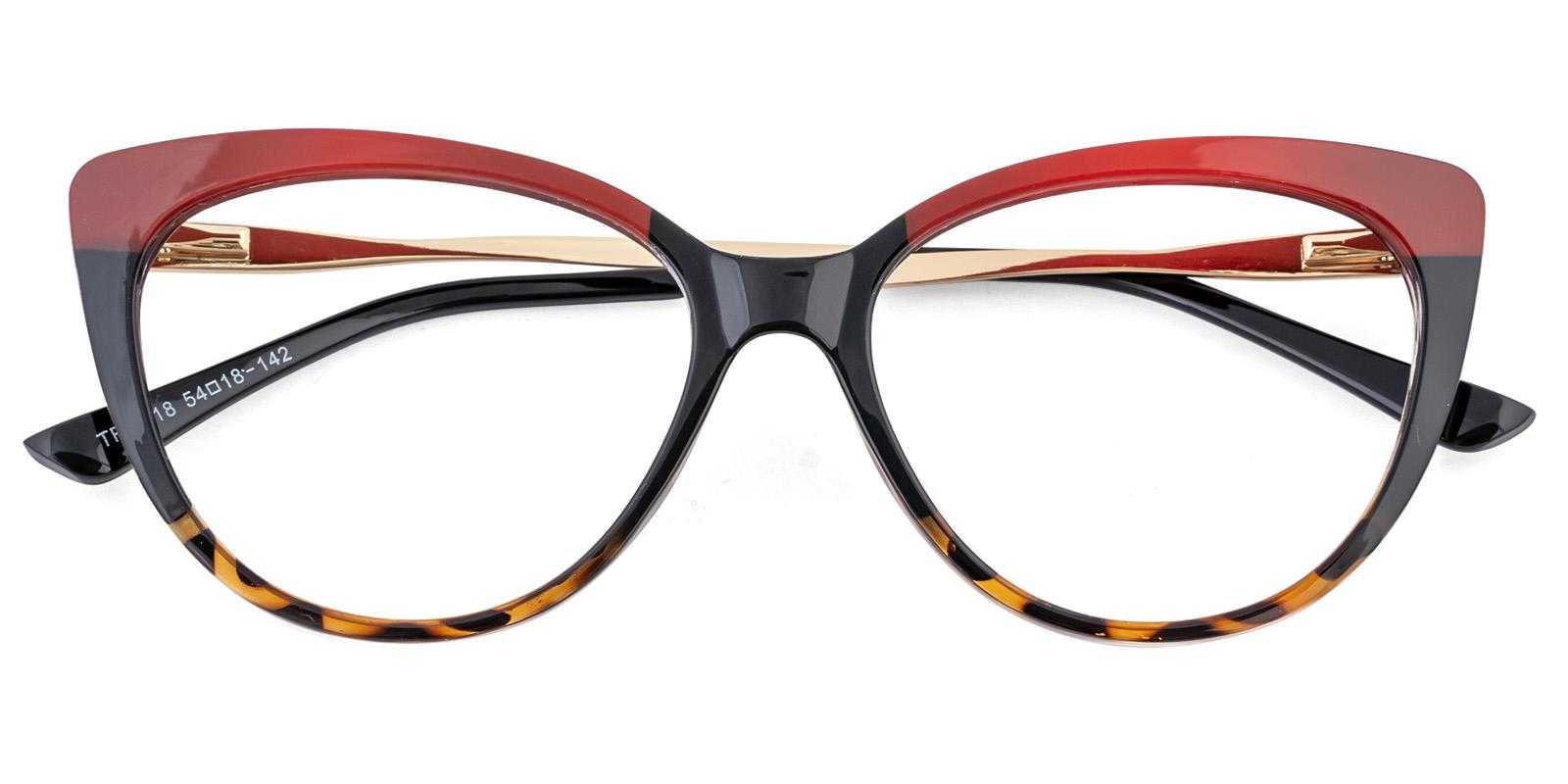 Sojourn Red Acetate Eyeglasses , SpringHinges , UniversalBridgeFit Frames from ABBE Glasses