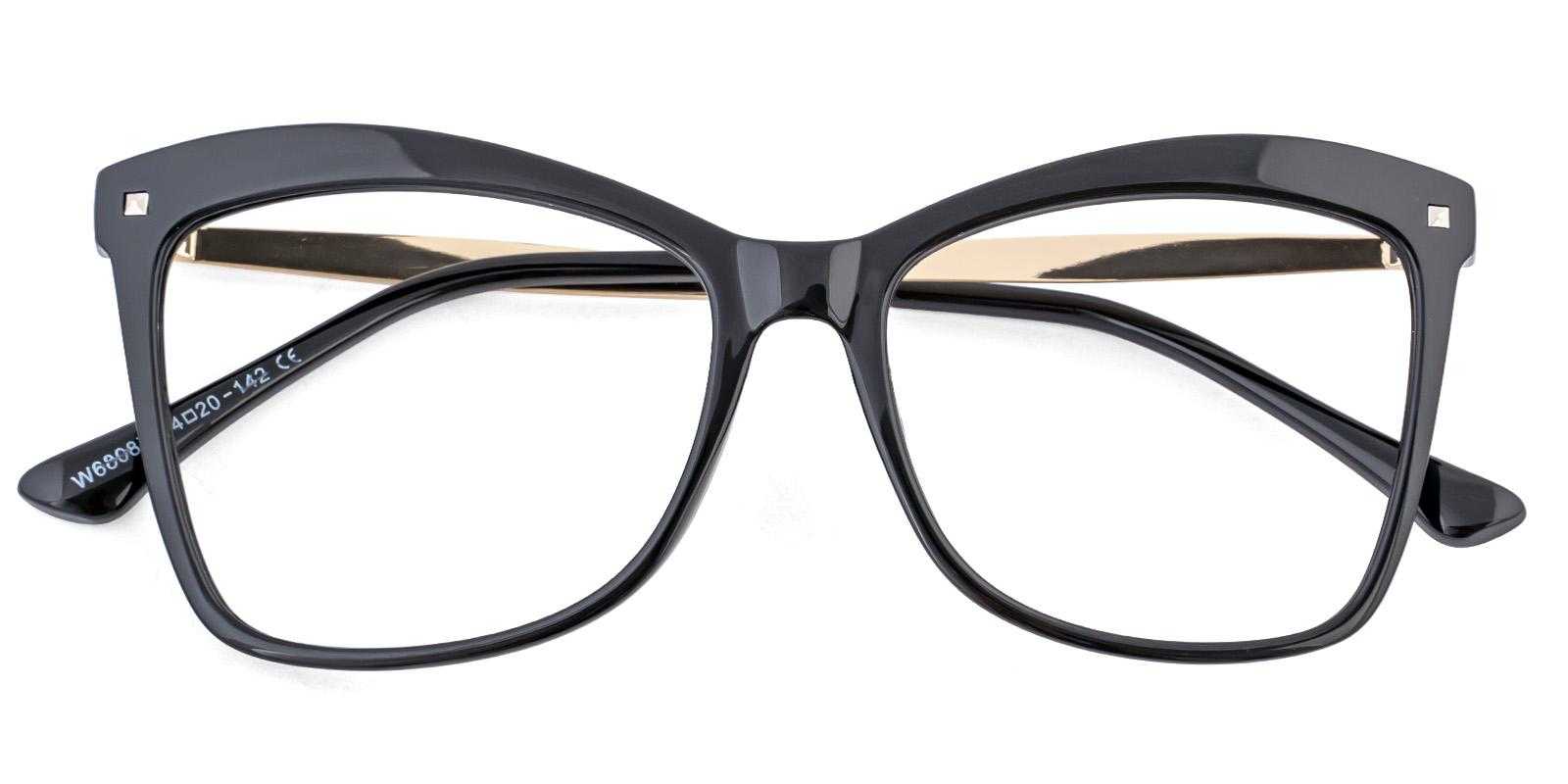 Dissemble Black Plastic Eyeglasses , UniversalBridgeFit Frames from ABBE Glasses