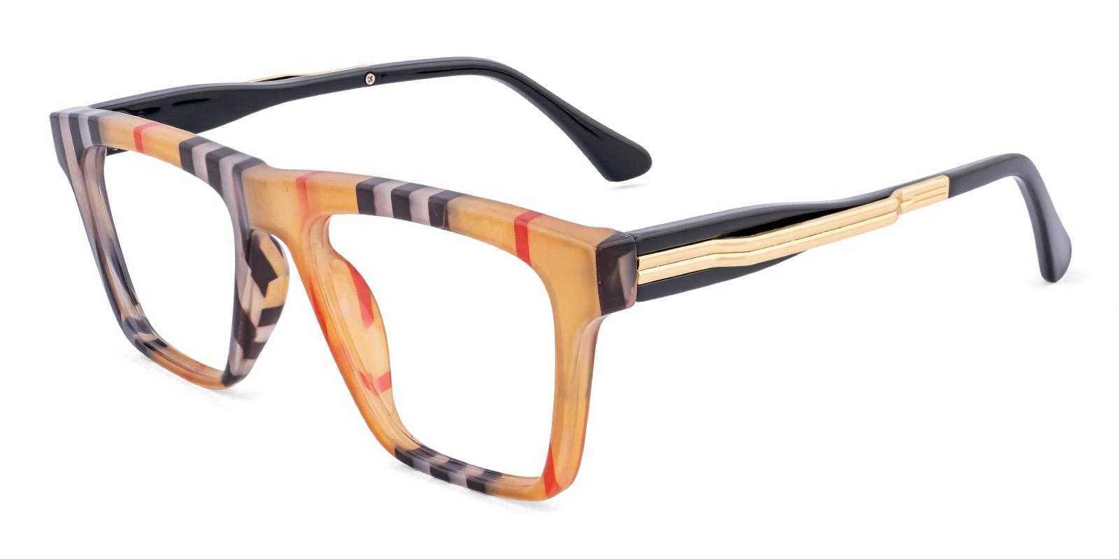 Bason Striped Acetate Eyeglasses , UniversalBridgeFit Frames from ABBE Glasses