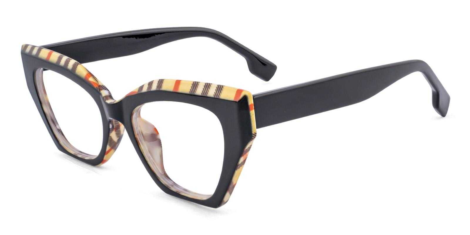 Moonshine Black Acetate Eyeglasses , UniversalBridgeFit Frames from ABBE Glasses