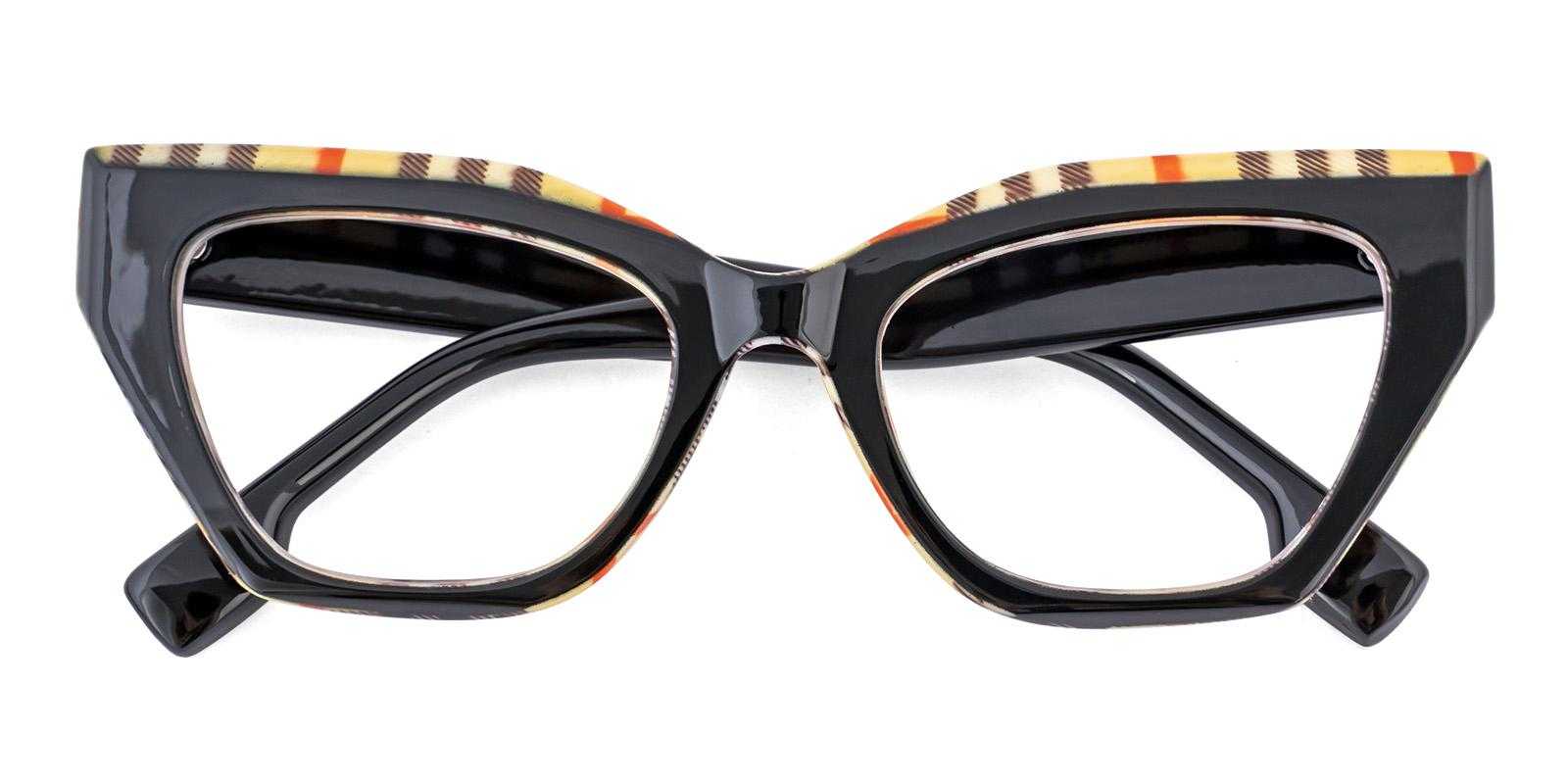 Moonshine Black Acetate Eyeglasses , UniversalBridgeFit Frames from ABBE Glasses