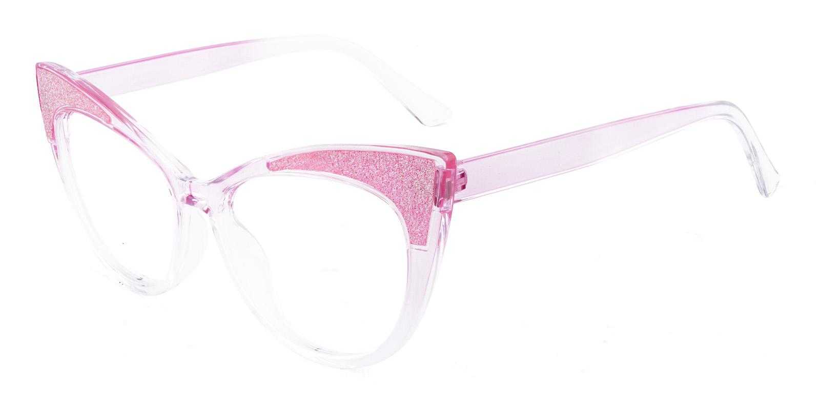 Strait Pink Plastic Eyeglasses , UniversalBridgeFit Frames from ABBE Glasses