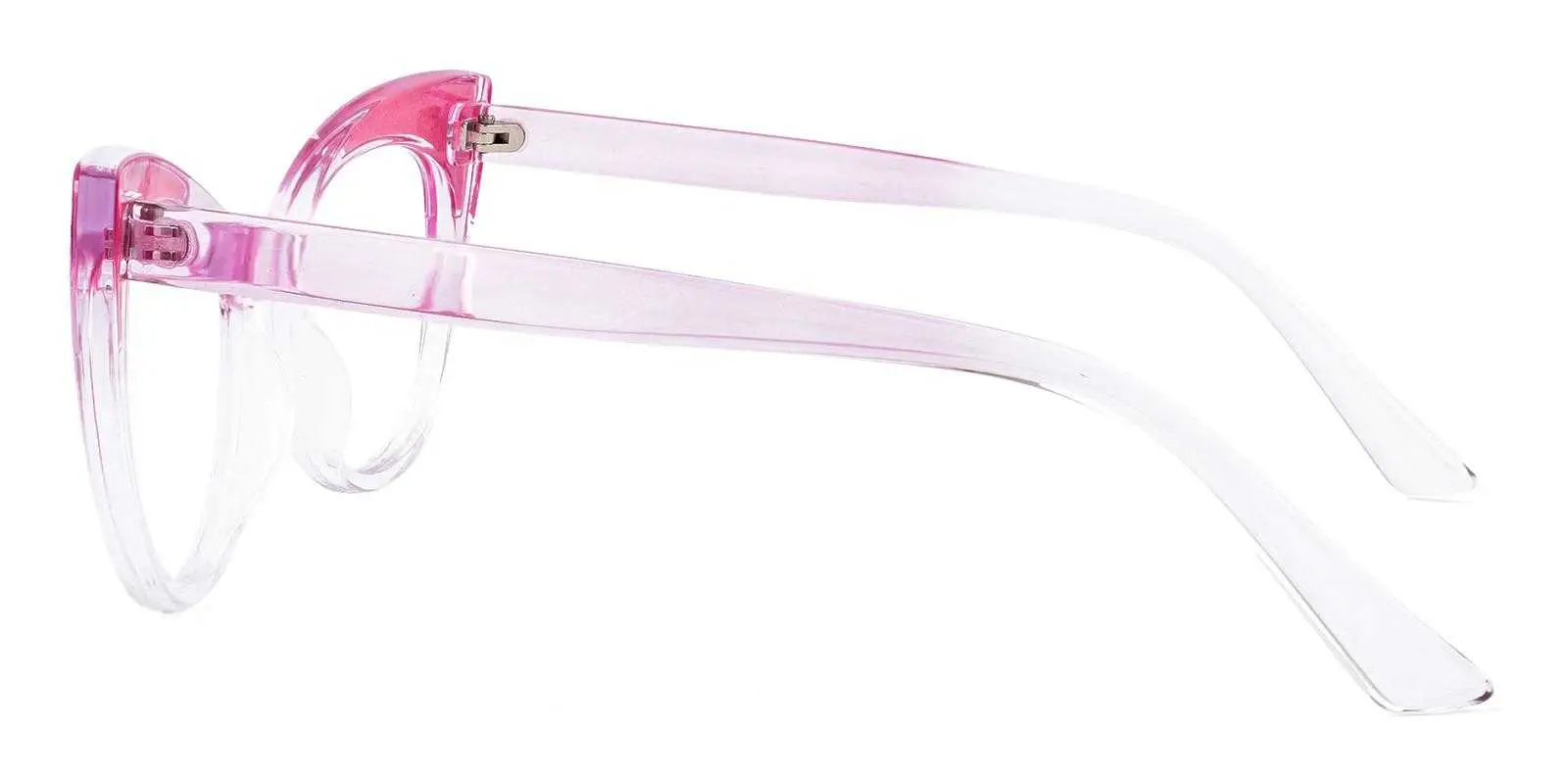 Strait Pink Plastic Eyeglasses , UniversalBridgeFit Frames from ABBE Glasses