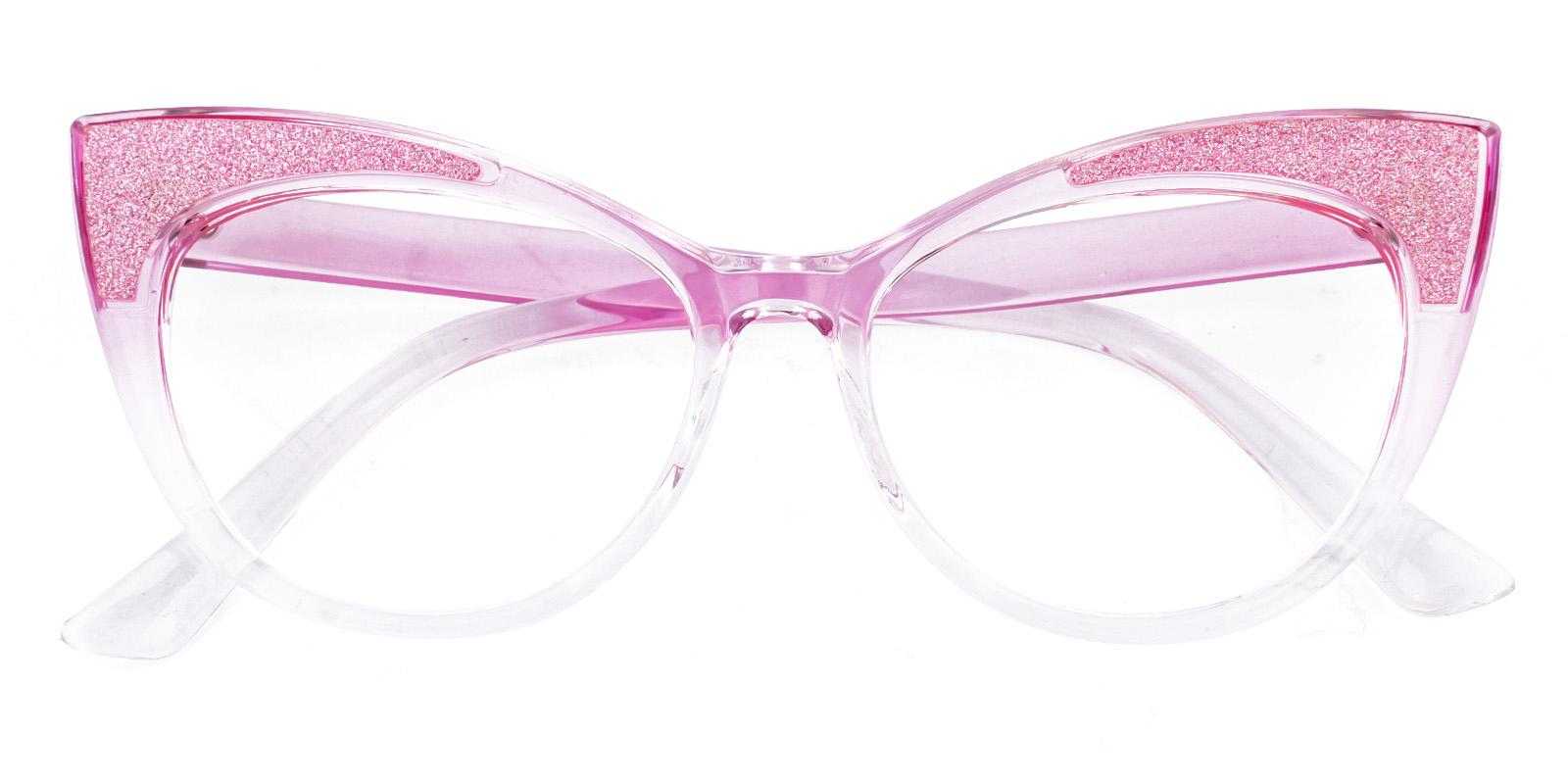 Strait Pink Plastic Eyeglasses , UniversalBridgeFit Frames from ABBE Glasses