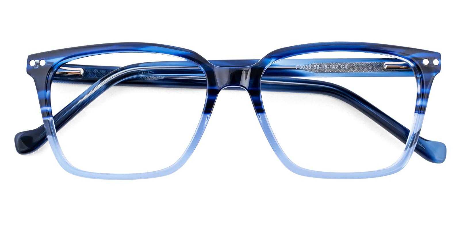 Lovey Blue Acetate Eyeglasses , SpringHinges , UniversalBridgeFit Frames from ABBE Glasses