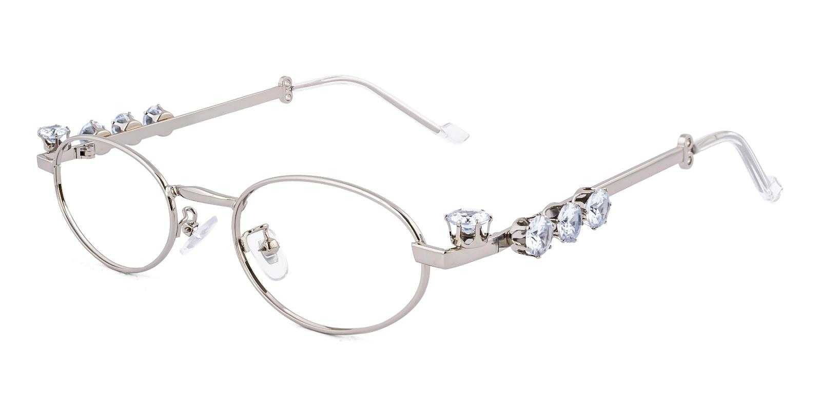Amore Silver Metal Eyeglasses , NosePads Frames from ABBE Glasses