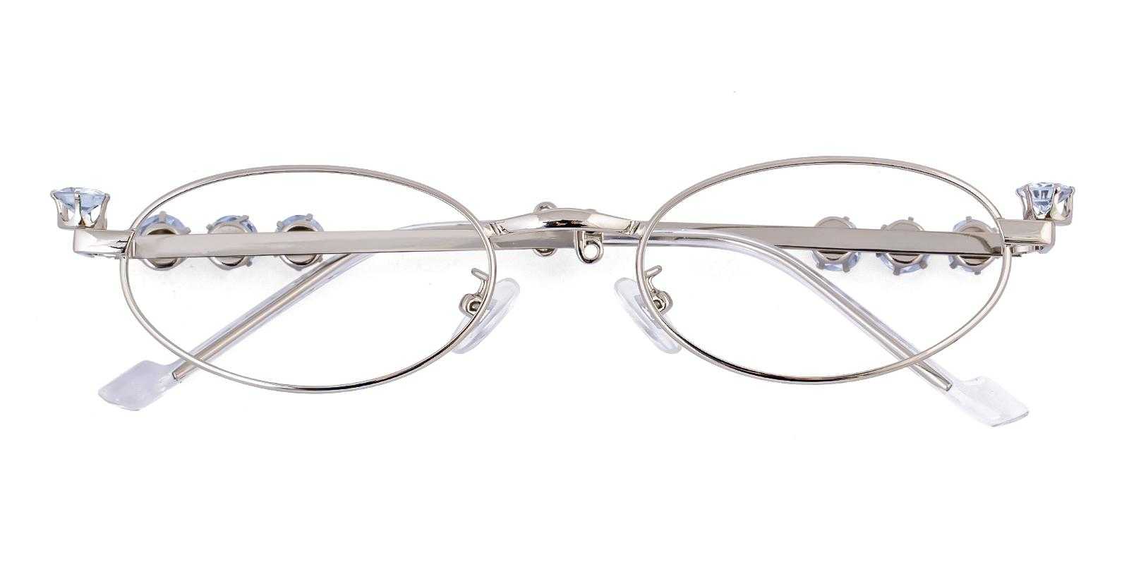 Amore Silver Metal Eyeglasses , NosePads Frames from ABBE Glasses