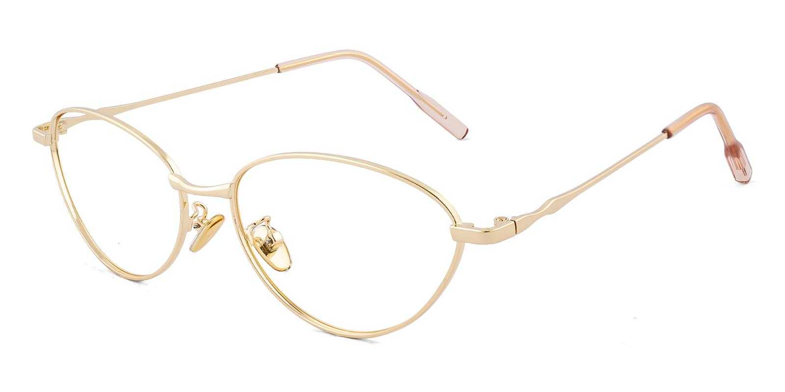 Bucolic Gold Metal Eyeglasses , NosePads Frames from ABBE Glasses