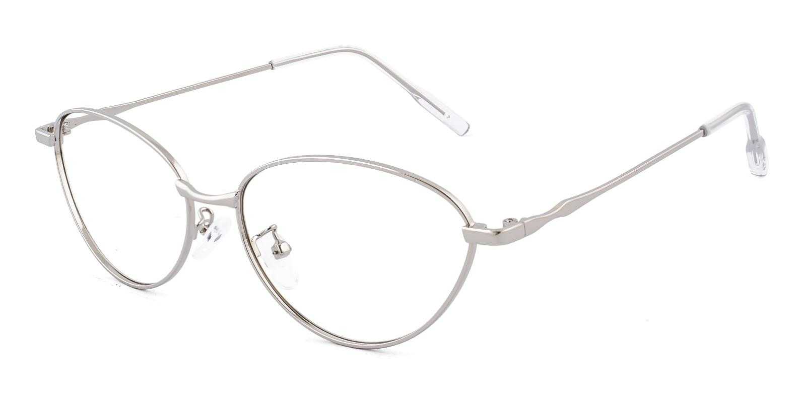 Bucolic Silver Metal Eyeglasses , NosePads Frames from ABBE Glasses