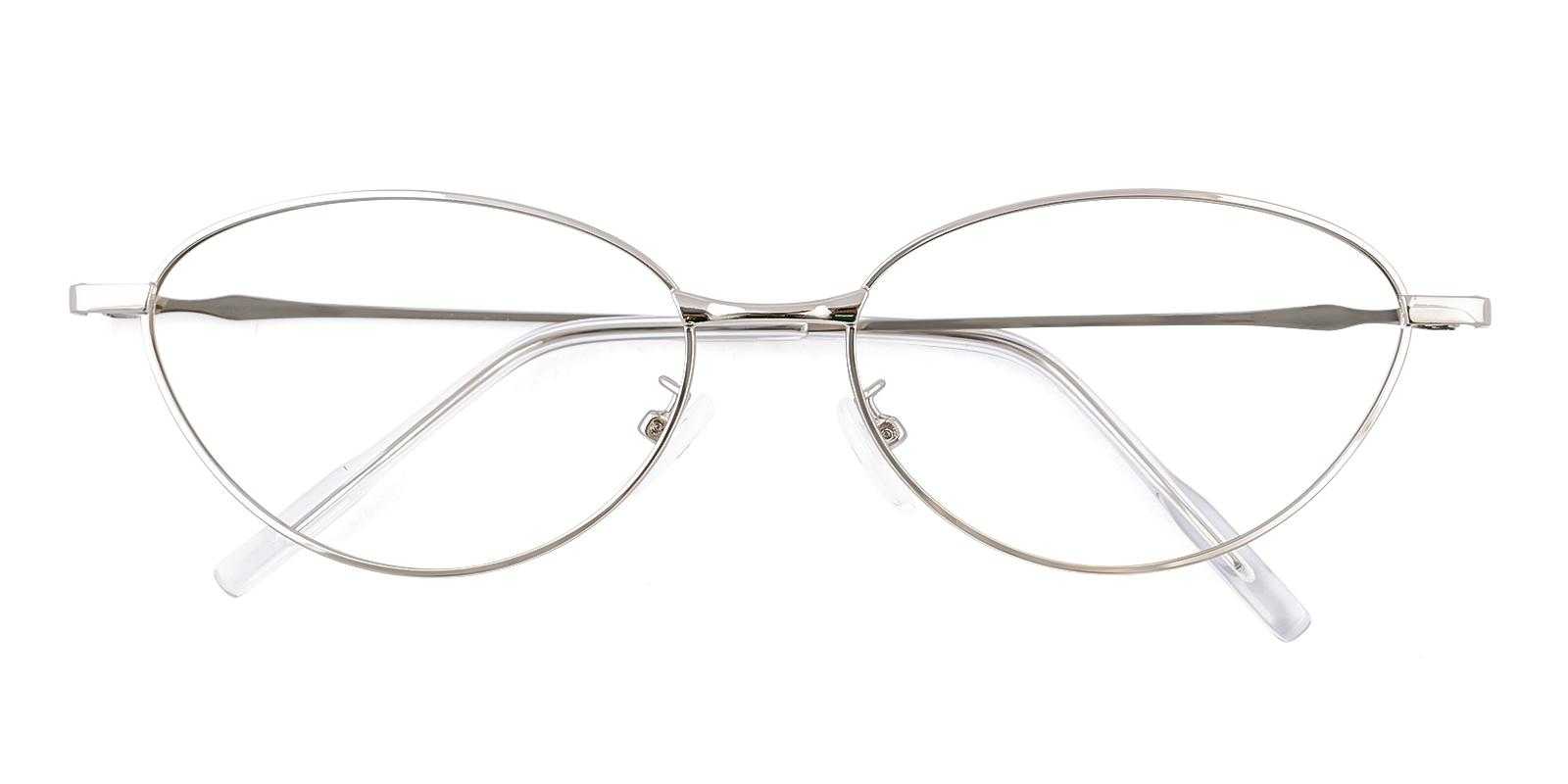 Bucolic Silver Metal Eyeglasses , NosePads Frames from ABBE Glasses