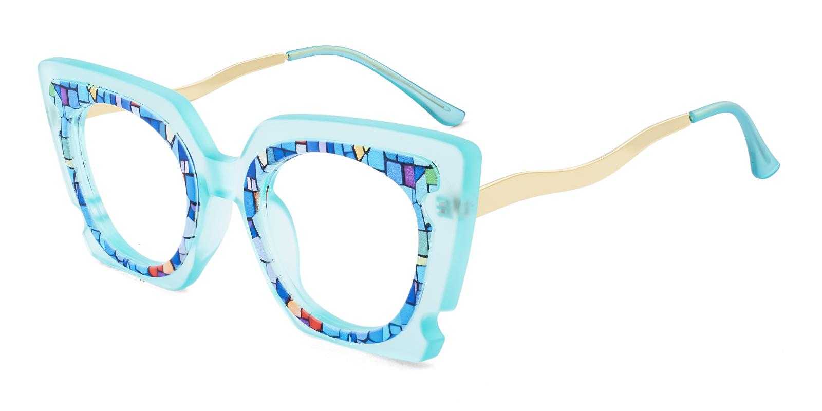 Equality Blue Acetate Eyeglasses , UniversalBridgeFit Frames from ABBE Glasses