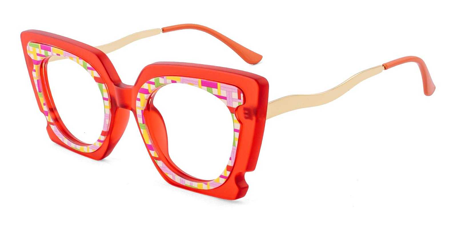Equality Red Acetate Eyeglasses , UniversalBridgeFit Frames from ABBE Glasses