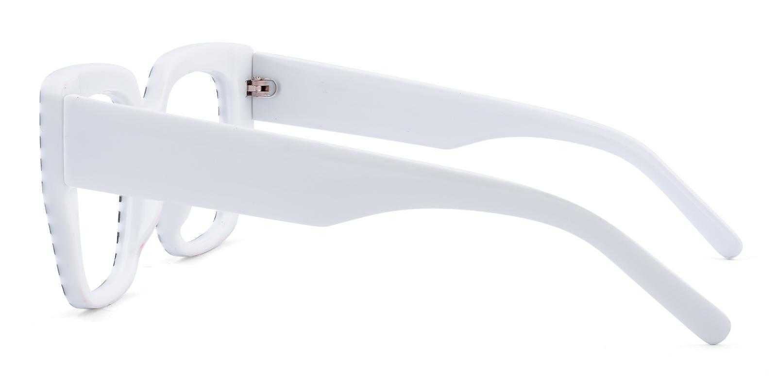 Renee White Acetate Eyeglasses , UniversalBridgeFit Frames from ABBE Glasses