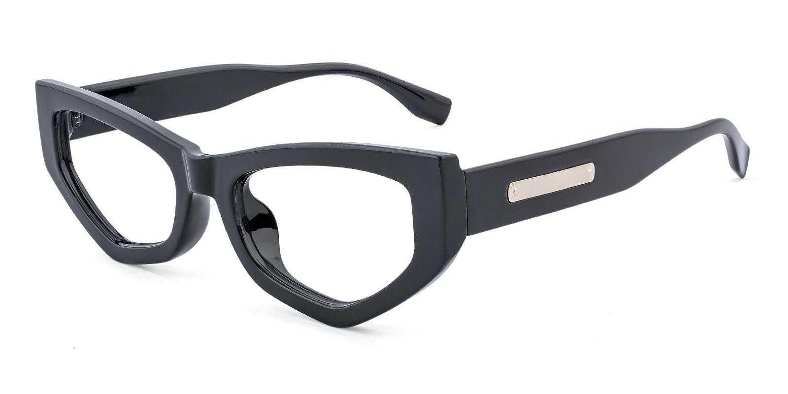 Hathaway Black Acetate Eyeglasses , UniversalBridgeFit Frames from ABBE Glasses