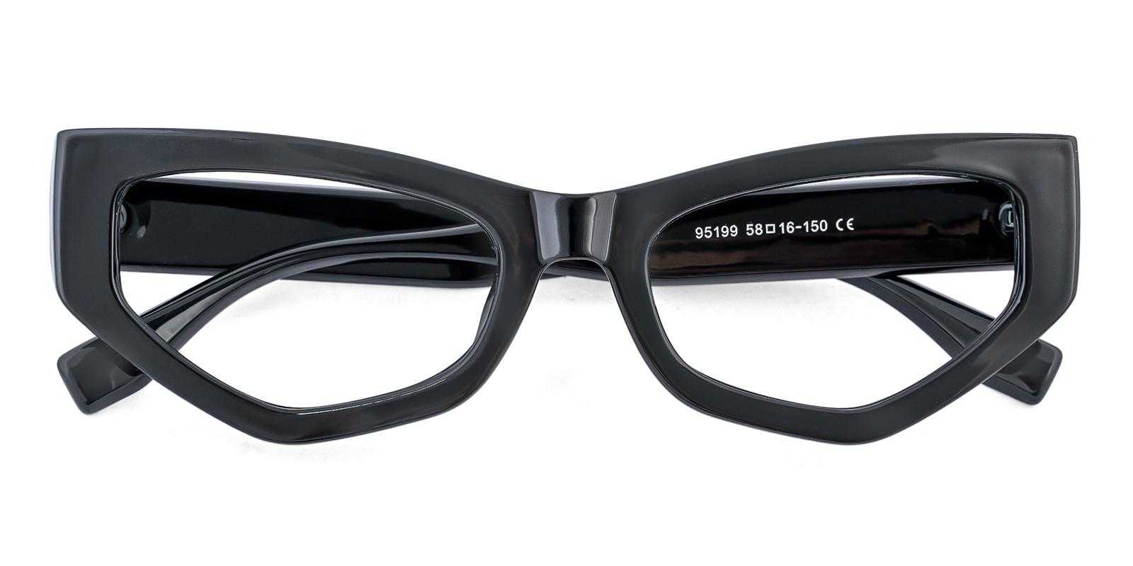 Hathaway Black Acetate Eyeglasses , UniversalBridgeFit Frames from ABBE Glasses
