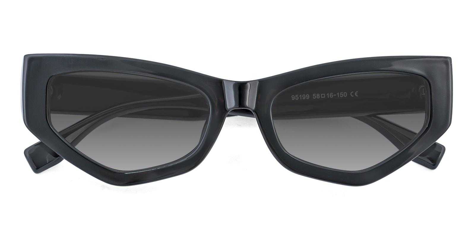 Pierce Black Acetate Sunglasses , UniversalBridgeFit Frames from ABBE Glasses