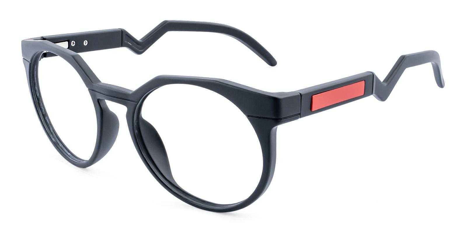 Volume Matte-black TR Eyeglasses , SpringHinges , UniversalBridgeFit Frames from ABBE Glasses