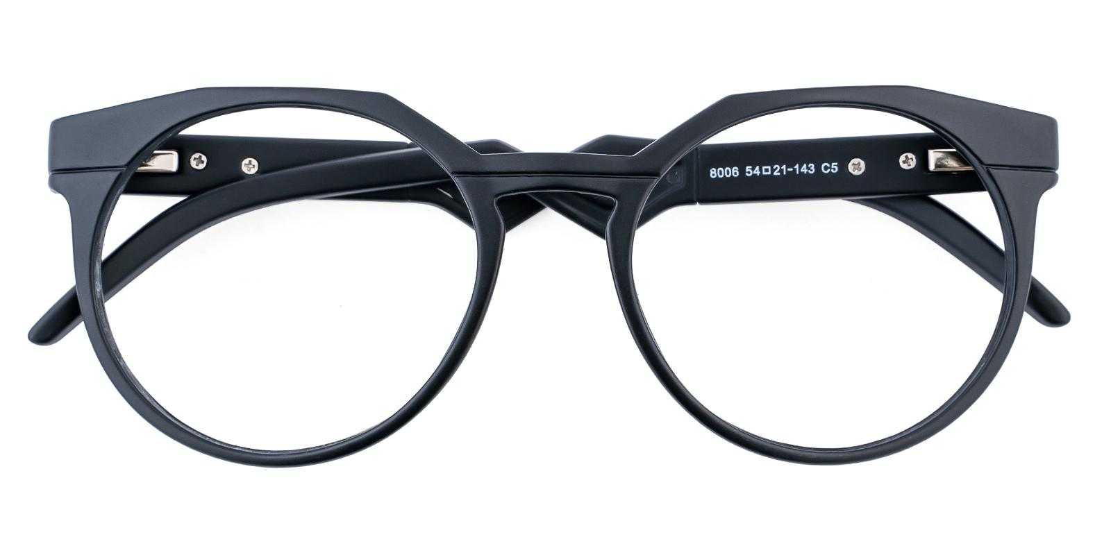 Volume Matte-black TR Eyeglasses , SpringHinges , UniversalBridgeFit Frames from ABBE Glasses