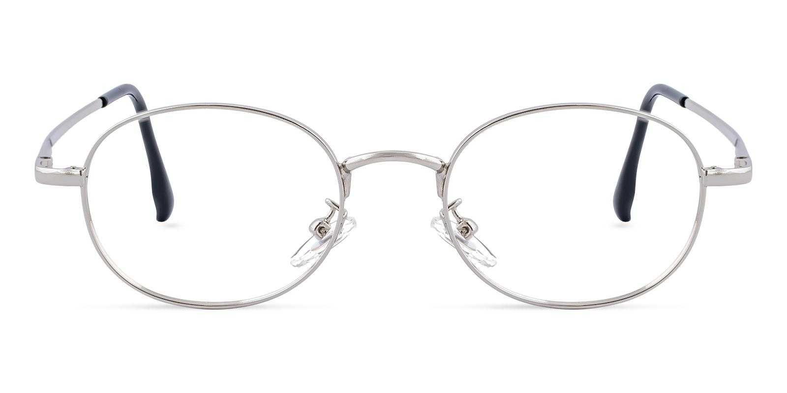 Eloquence Silver Metal Eyeglasses , SpringHinges , NosePads Frames from ABBE Glasses