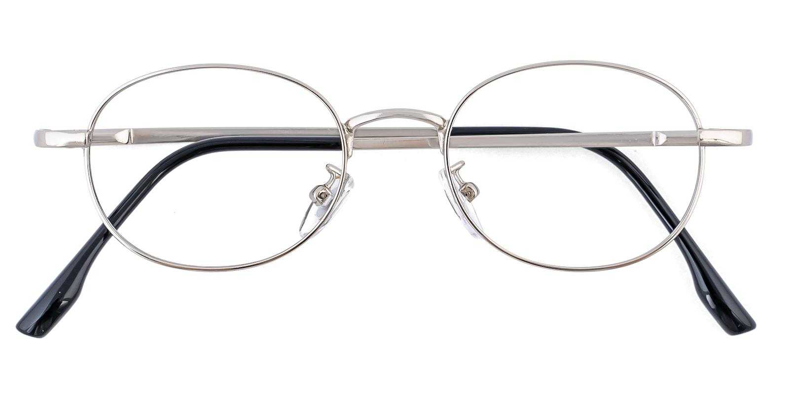 Eloquence Silver Metal Eyeglasses , SpringHinges , NosePads Frames from ABBE Glasses