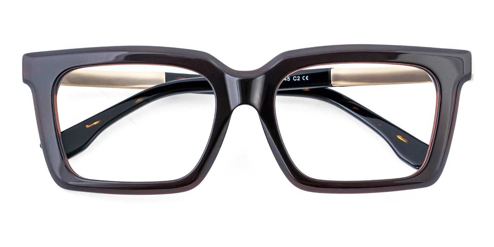 Kendal Brown Acetate , Metal Eyeglasses , UniversalBridgeFit Frames from ABBE Glasses