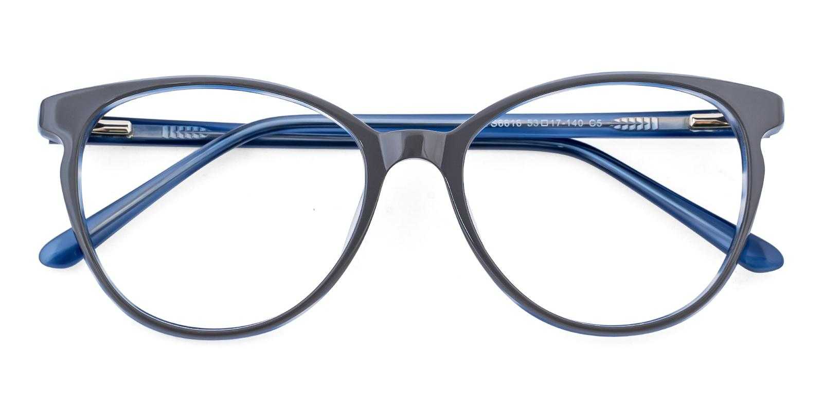 Tricia Gray Acetate Eyeglasses , SpringHinges , UniversalBridgeFit Frames from ABBE Glasses