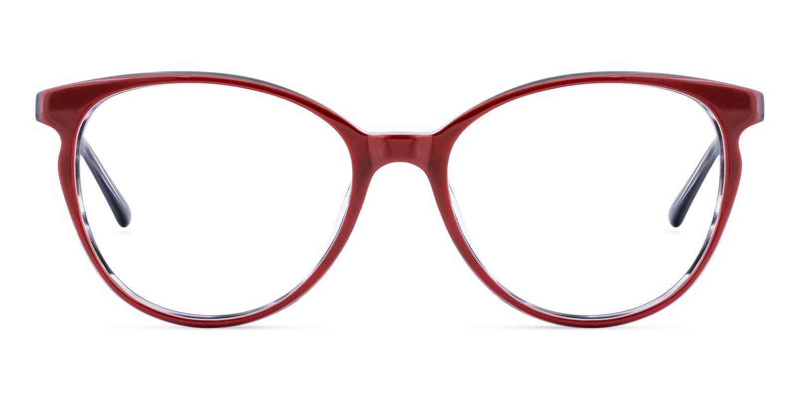 Tricia Red Acetate Eyeglasses , SpringHinges , UniversalBridgeFit Frames from ABBE Glasses