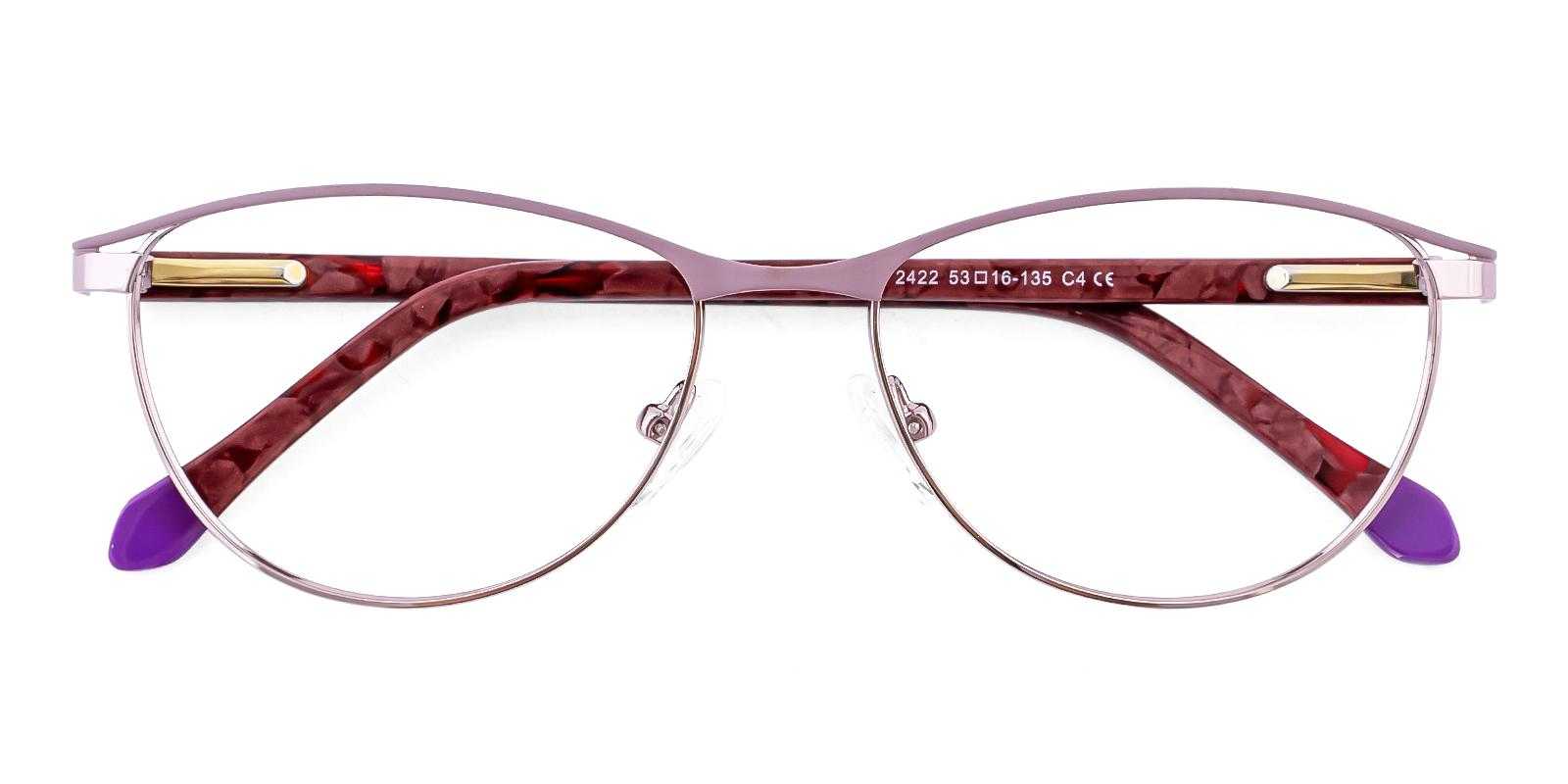 Hopper Purple Metal Eyeglasses , SpringHinges , NosePads Frames from ABBE Glasses
