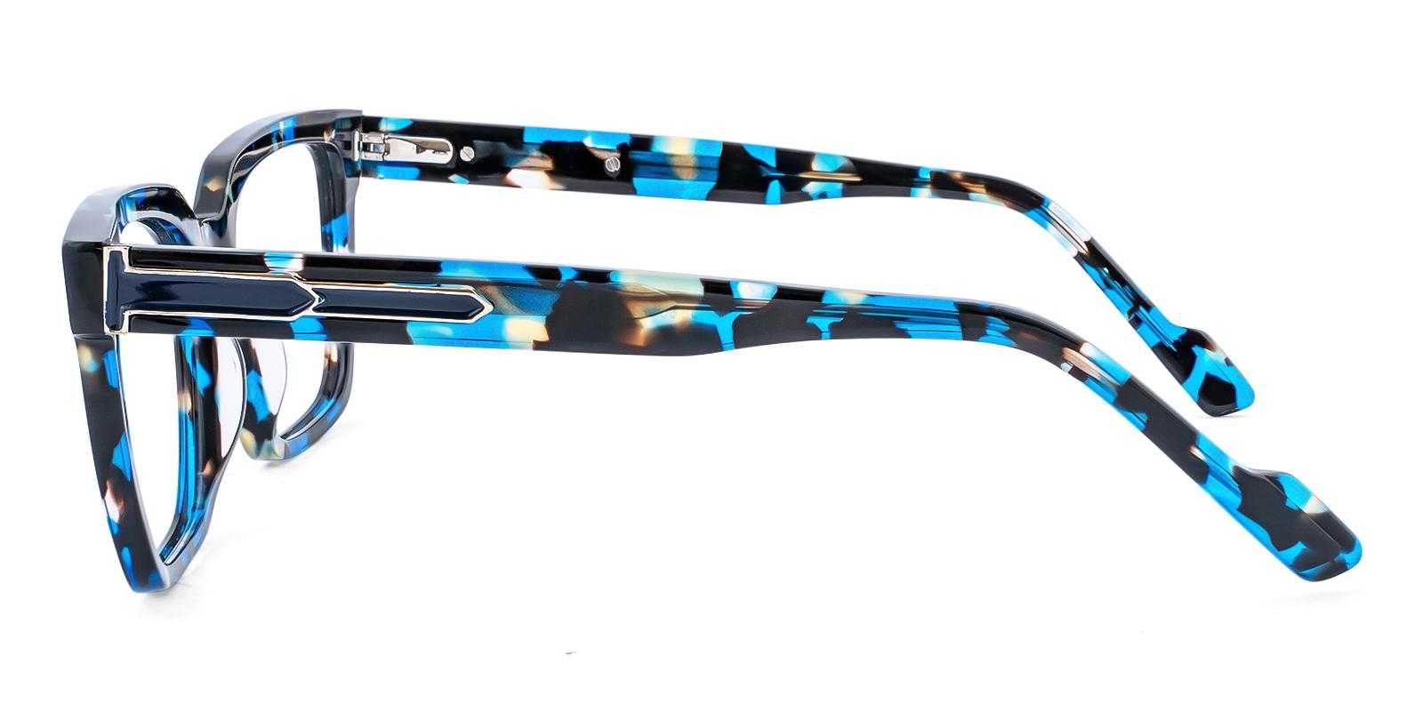 Weston Blue Acetate Eyeglasses , SpringHinges , UniversalBridgeFit Frames from ABBE Glasses
