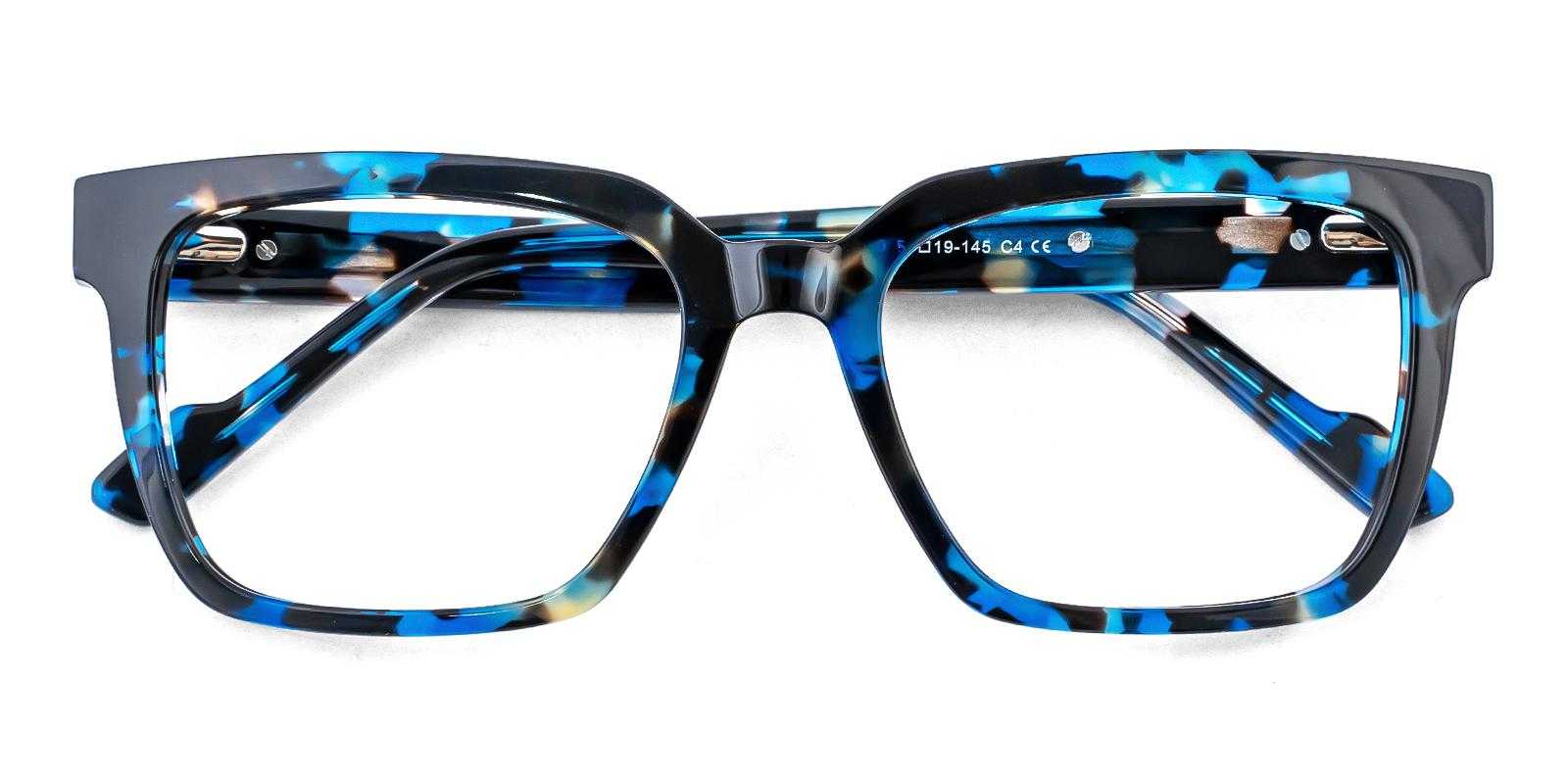 Weston Blue Acetate Eyeglasses , SpringHinges , UniversalBridgeFit Frames from ABBE Glasses