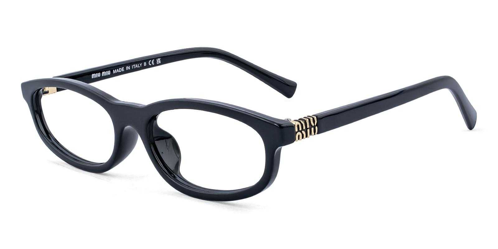 Chiellini Black Acetate Eyeglasses , UniversalBridgeFit Frames from ABBE Glasses