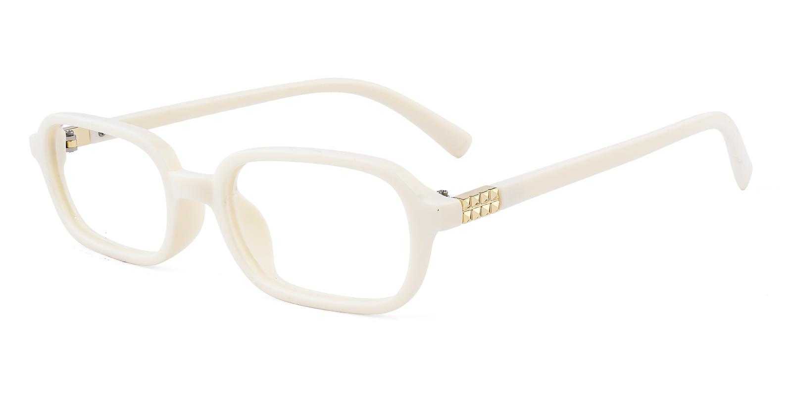 Brenner White Acetate Eyeglasses , UniversalBridgeFit Frames from ABBE Glasses