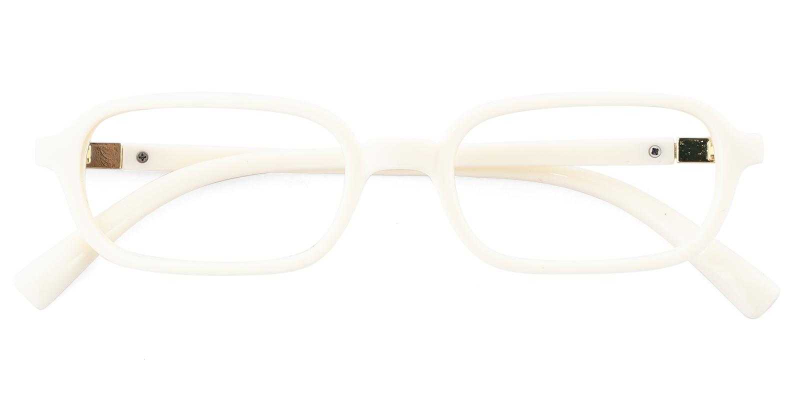 Brenner White Acetate Eyeglasses , UniversalBridgeFit Frames from ABBE Glasses