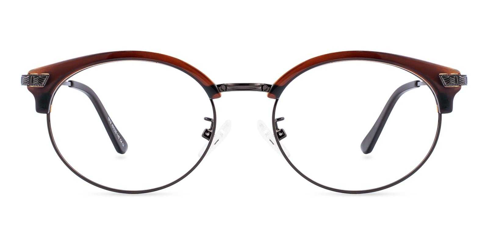 Lyanna Brown Metal , TR Eyeglasses , NosePads Frames from ABBE Glasses