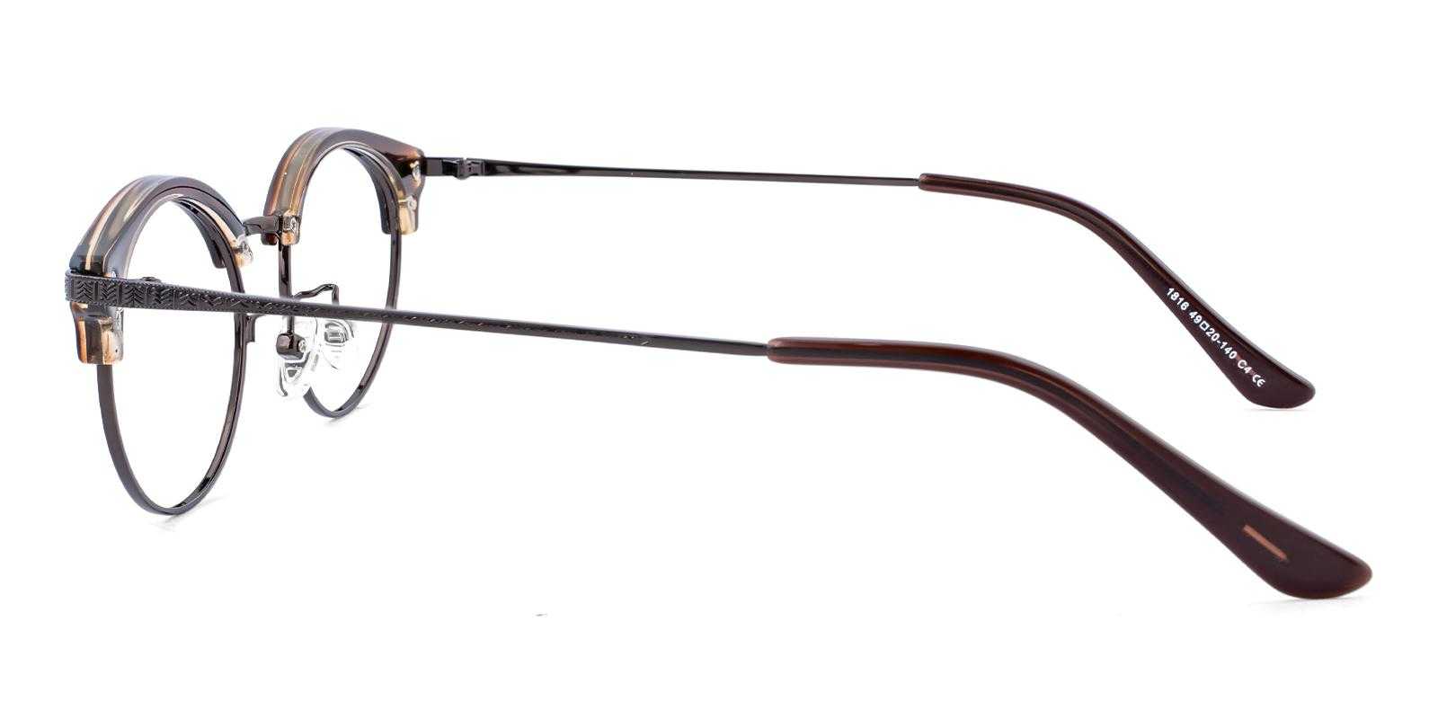 Lyanna Brown Metal , TR Eyeglasses , NosePads Frames from ABBE Glasses