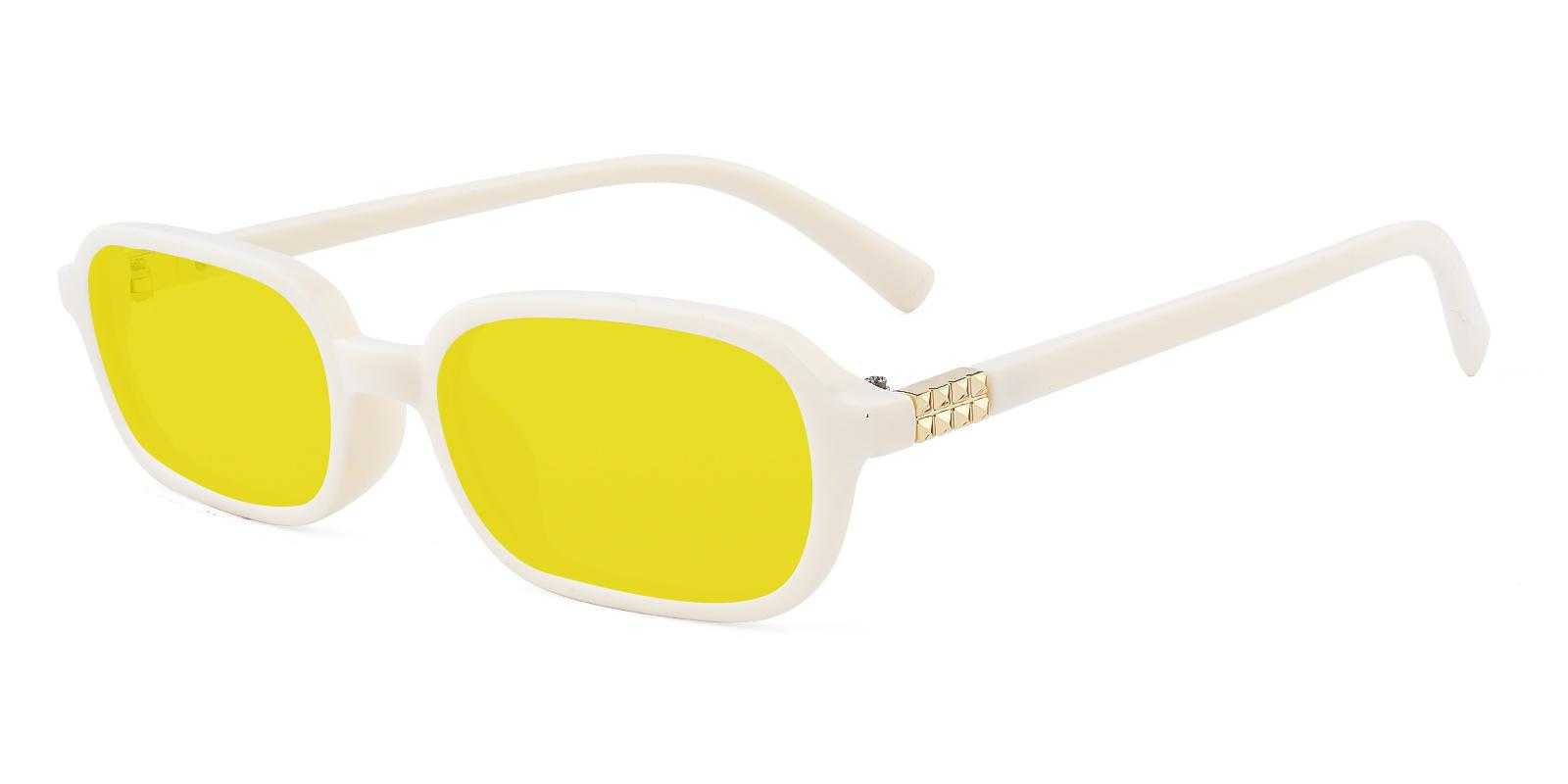 Arizona White Acetate Sunglasses , UniversalBridgeFit Frames from ABBE Glasses
