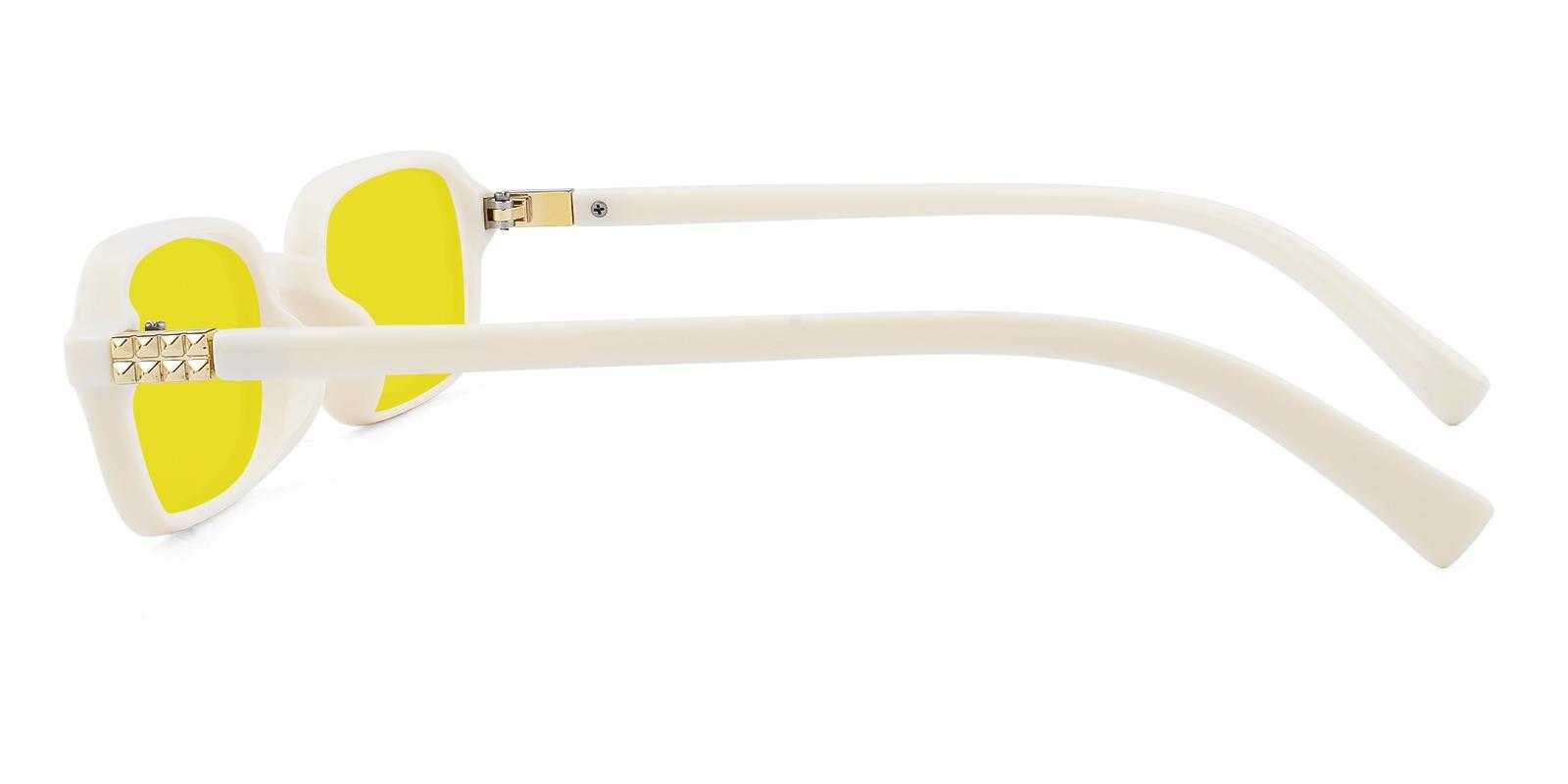 Arizona White Acetate Sunglasses , UniversalBridgeFit Frames from ABBE Glasses