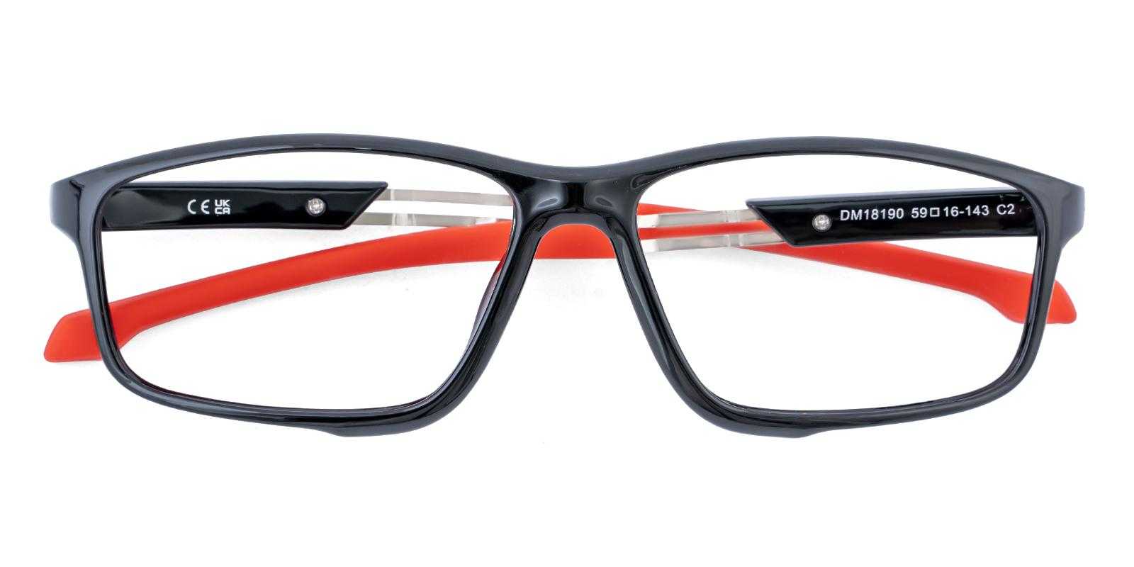 Europa Black TR Eyeglasses , SportsGlasses , UniversalBridgeFit Frames from ABBE Glasses