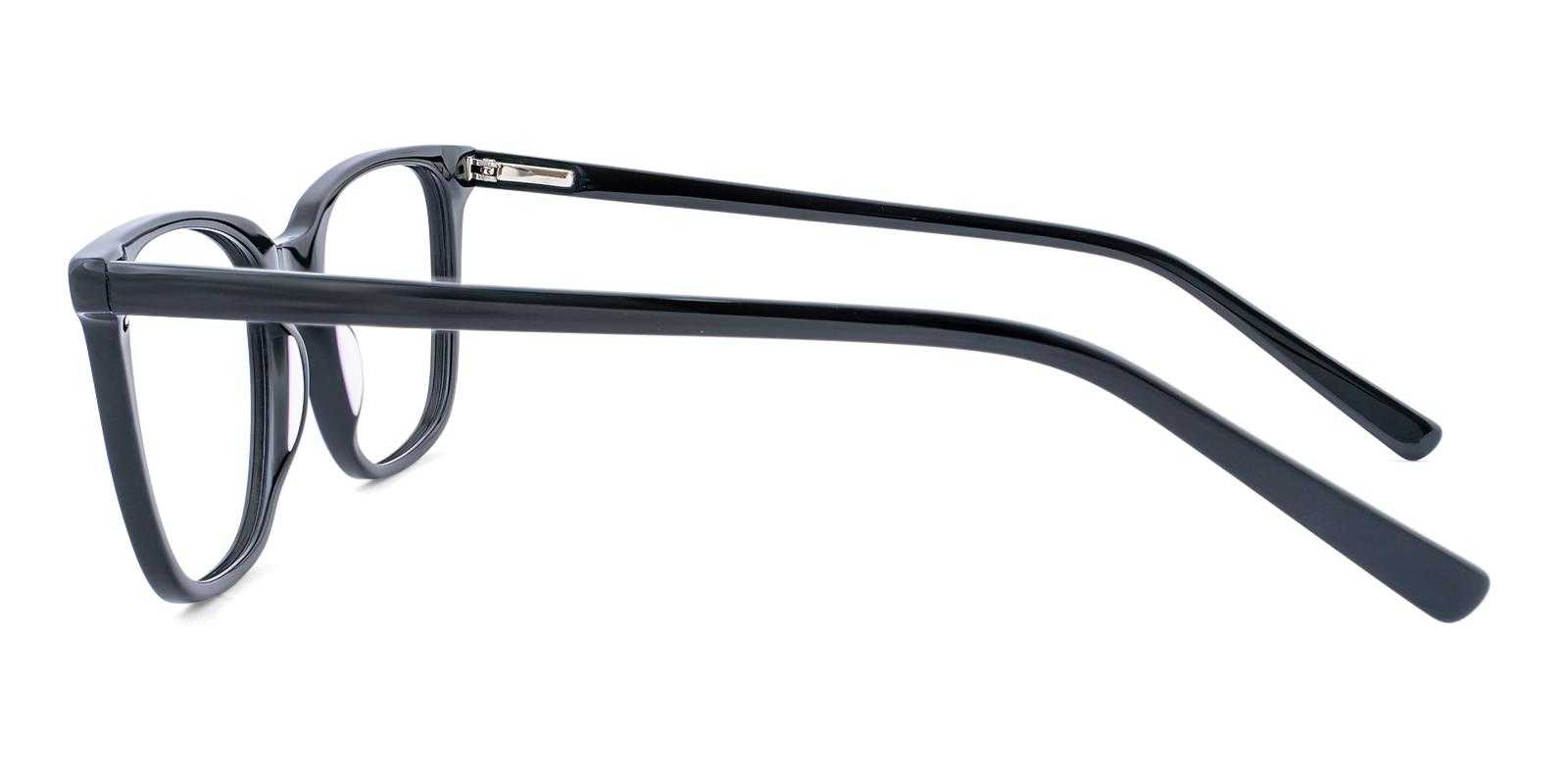 Canton Black Acetate Eyeglasses , SpringHinges , UniversalBridgeFit Frames from ABBE Glasses