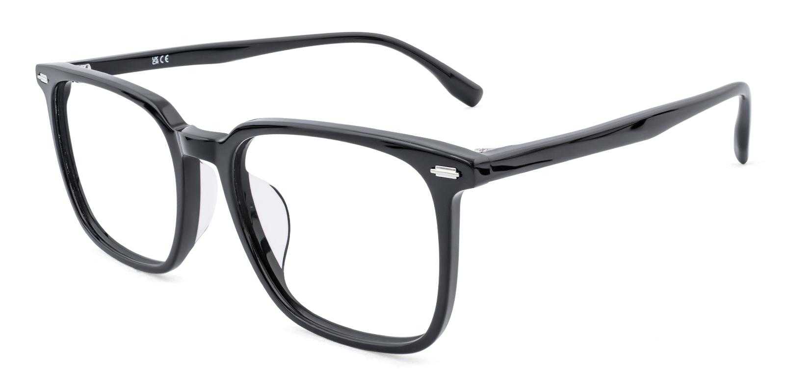 Moira Black Acetate Eyeglasses , UniversalBridgeFit Frames from ABBE Glasses