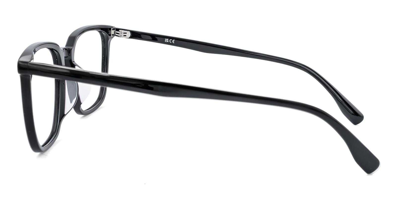 Moira Black Acetate Eyeglasses , UniversalBridgeFit Frames from ABBE Glasses