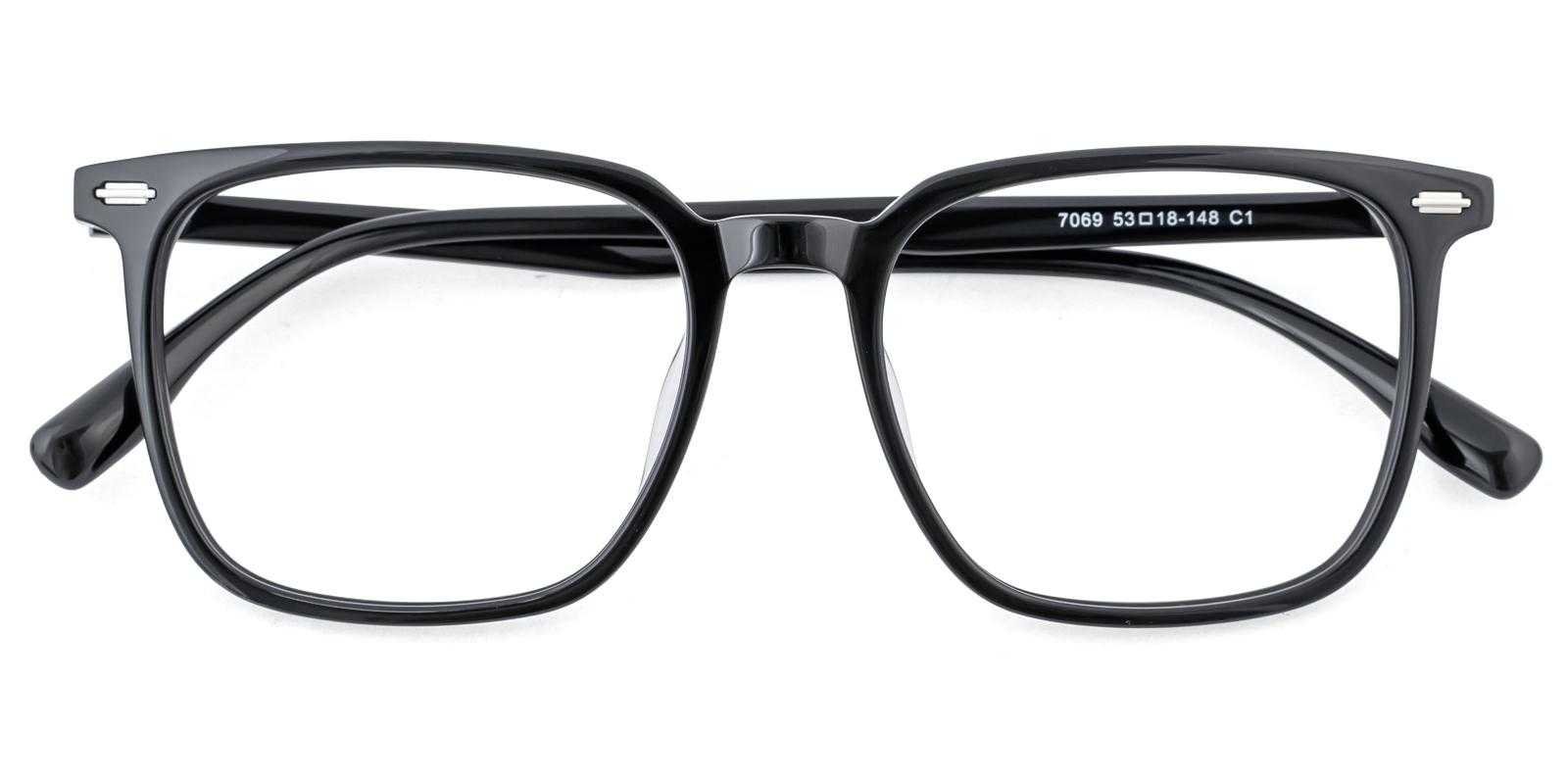 Moira Black Acetate Eyeglasses , UniversalBridgeFit Frames from ABBE Glasses
