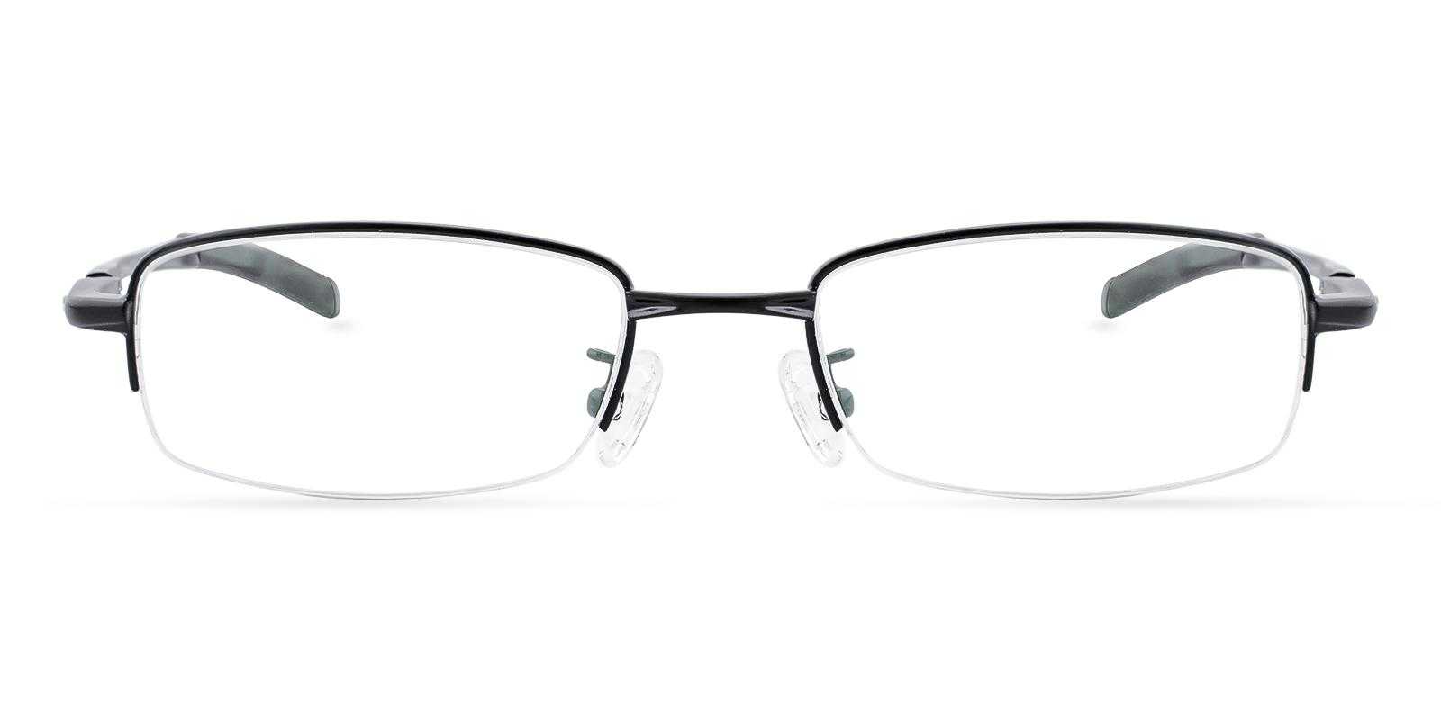 Mattia Black Metal Eyeglasses , SpringHinges , NosePads Frames from ABBE Glasses