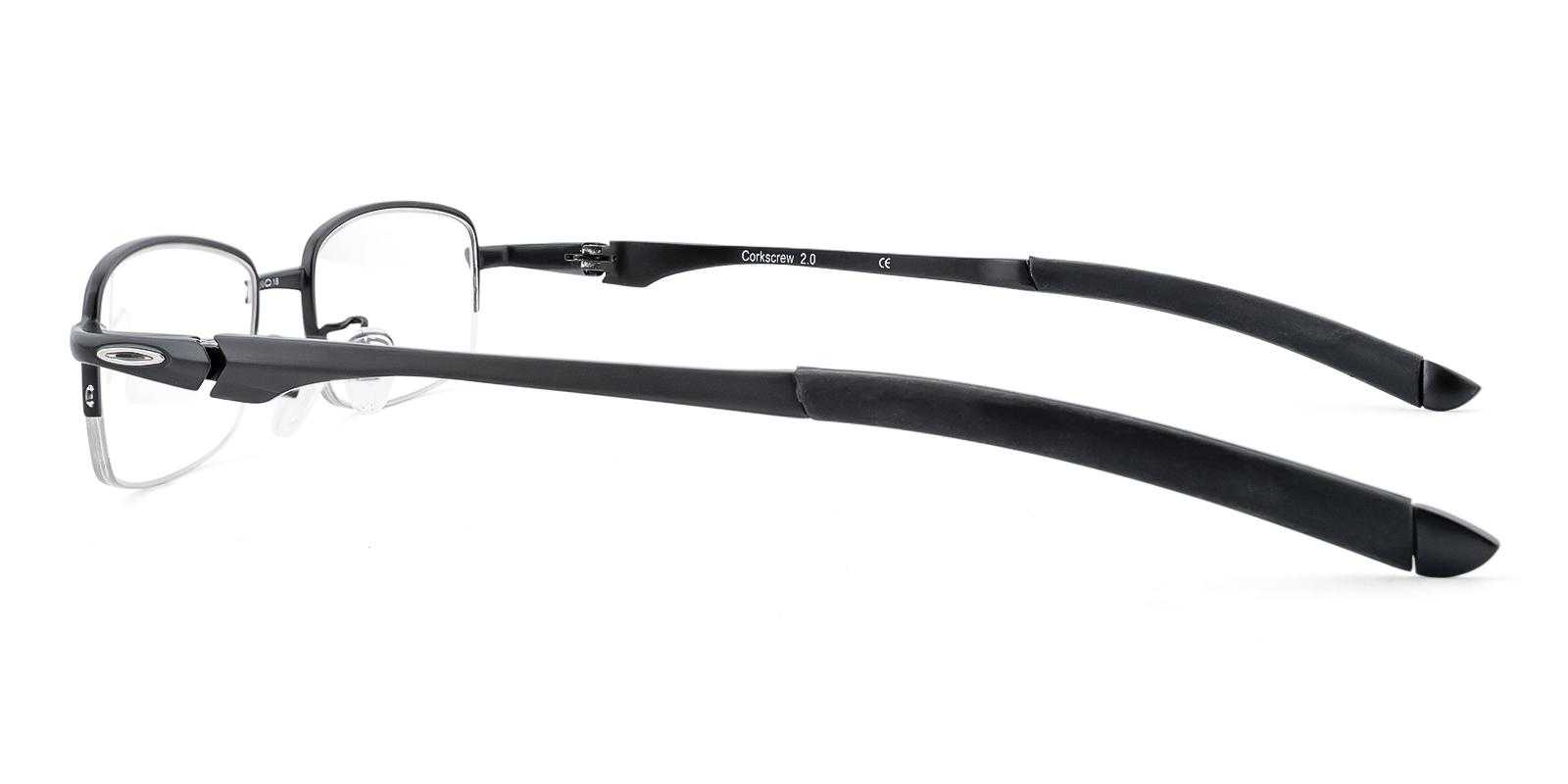Mattia Black Metal Eyeglasses , SpringHinges , NosePads Frames from ABBE Glasses