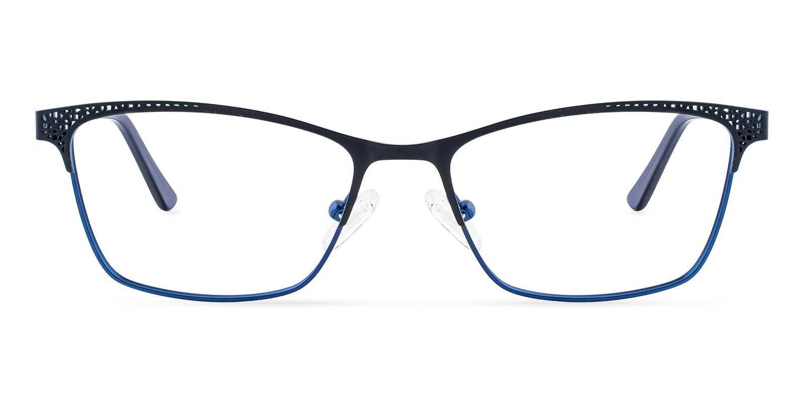 Julip Blue Metal Eyeglasses , SpringHinges , NosePads Frames from ABBE Glasses