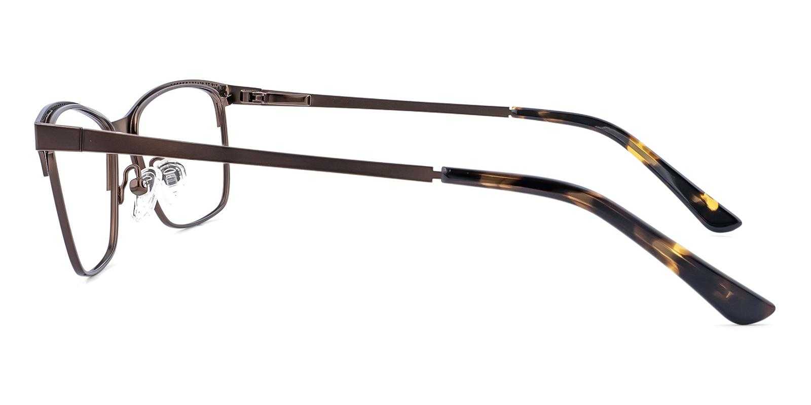 Julip Brown Metal Eyeglasses , SpringHinges , NosePads Frames from ABBE Glasses