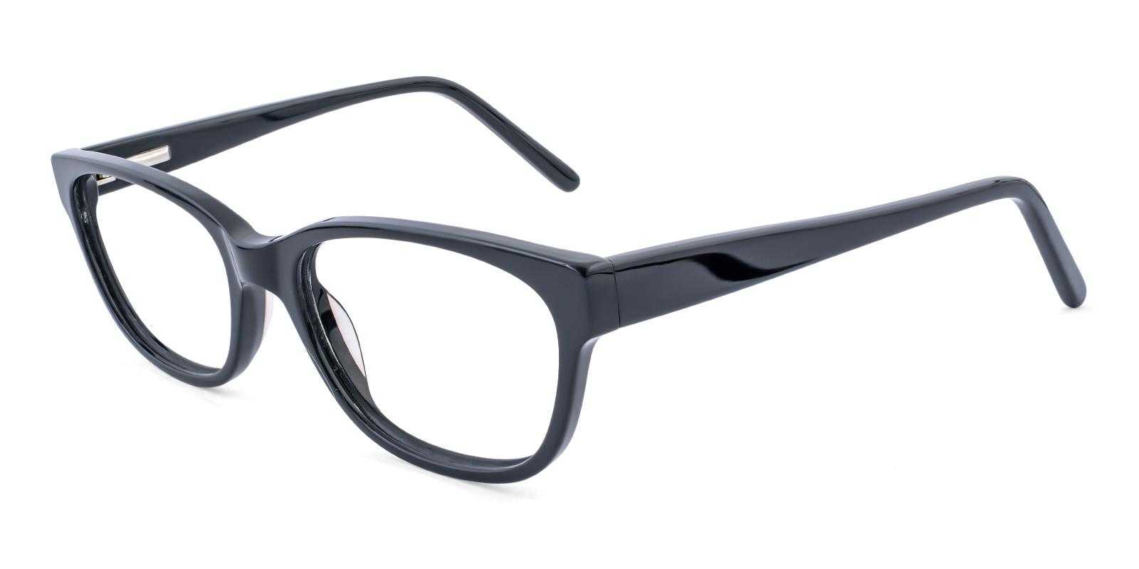 Emory Black Acetate Eyeglasses , SpringHinges , UniversalBridgeFit Frames from ABBE Glasses