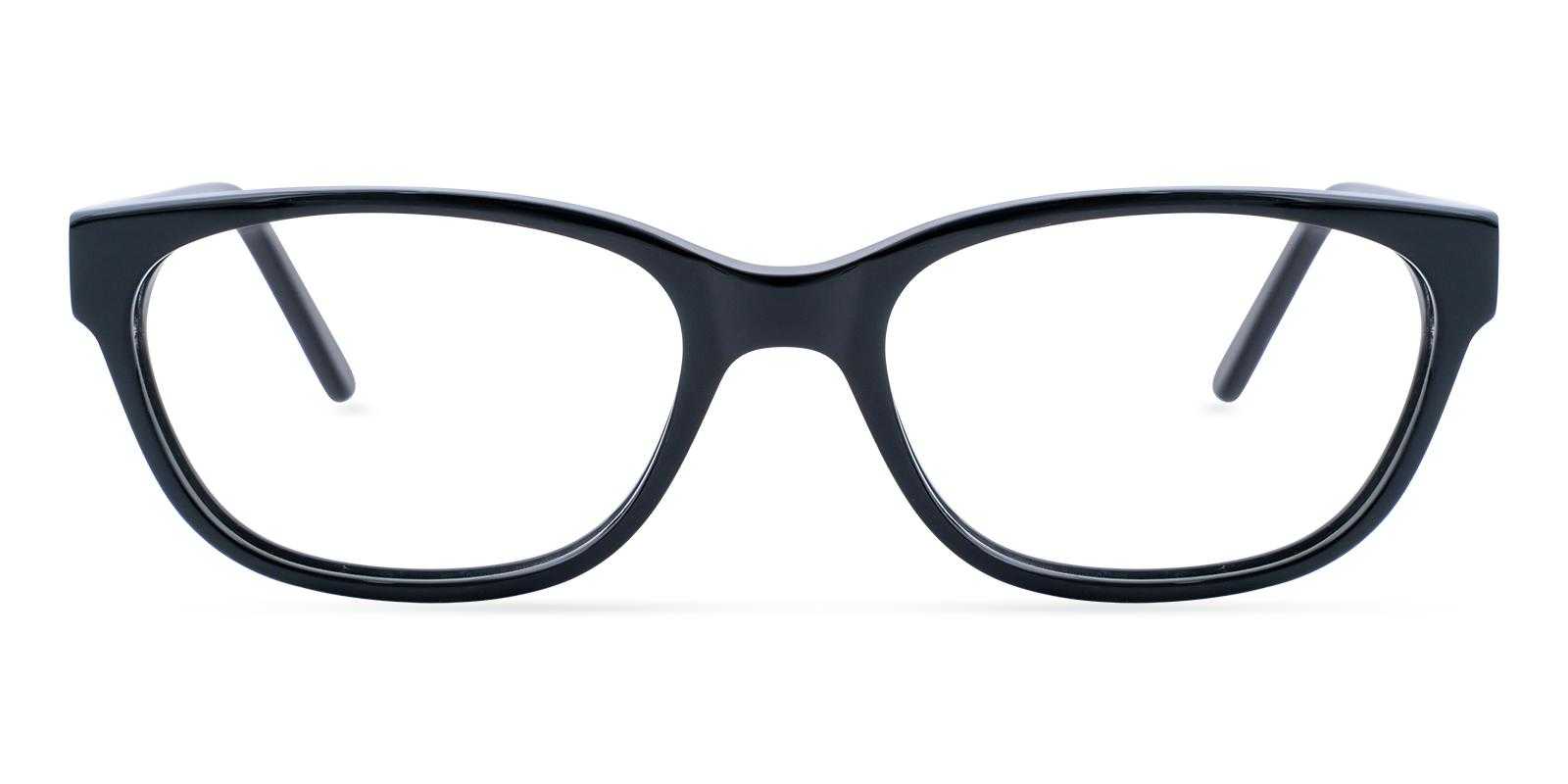 Emory Black Acetate Eyeglasses , SpringHinges , UniversalBridgeFit Frames from ABBE Glasses