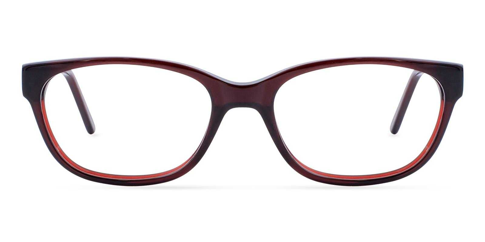 Emory Red Acetate Eyeglasses , SpringHinges , UniversalBridgeFit Frames from ABBE Glasses