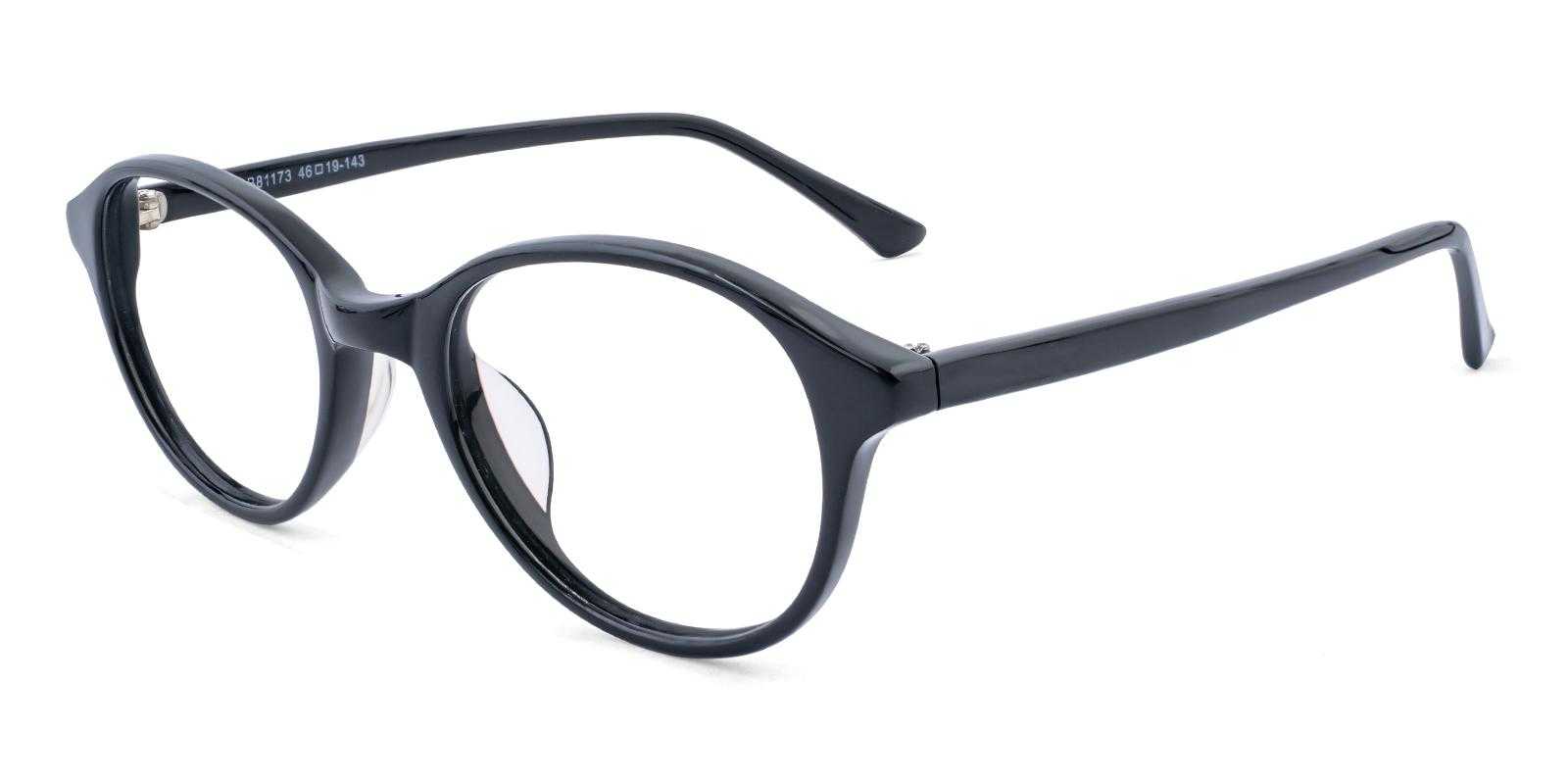 Danny Black Acetate Eyeglasses , UniversalBridgeFit Frames from ABBE Glasses
